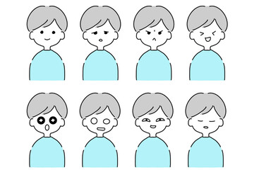 男の子の表情セット
