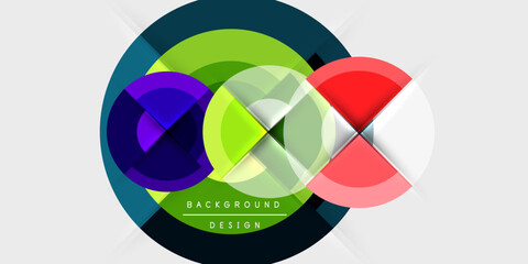 Obraz premium Target circle geometric abstract shapes. Vector Illustration For Wallpaper, Banner, Background, Card, Book Illustration, landing page