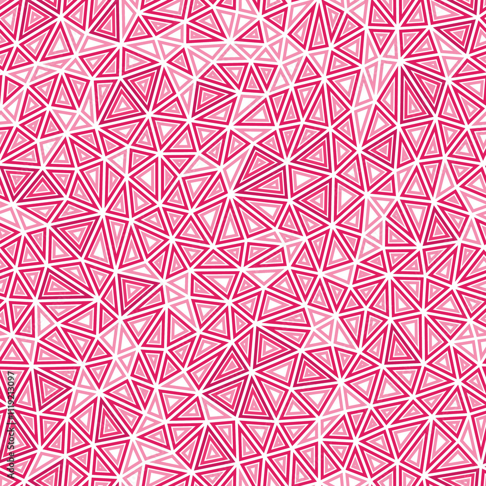 Poster abstract vector background. multiple repeated inner triangles. compact shape size. one tone colored 