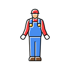 video game cosplay male color icon vector. video game cosplay male sign. isolated symbol illustration