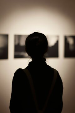 Silhouette views gallery's monochromatic photos.