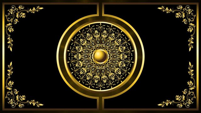 circle of mandala ornament green screen background