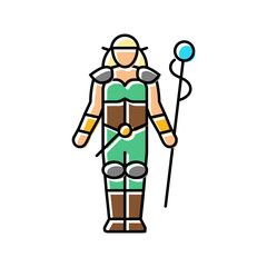 fantasy cosplay female color icon vector. fantasy cosplay female sign. isolated symbol illustration