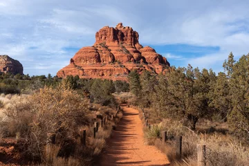 Gordijnen Bell Rock hiking trail in Sedona, Arizona © JSirlin