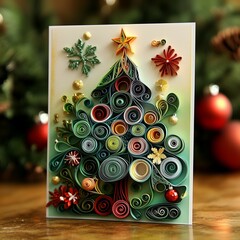 Festive Christmas Tree Greeting Cards 