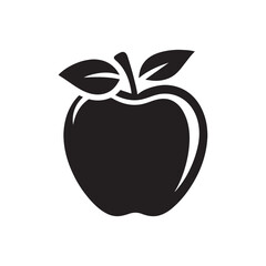 Apple Silhouette - Minimalist Apple Vector - Apple Illustration.