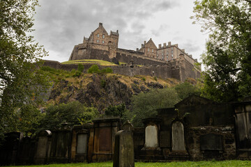 Edinburgh Castle from Cemetery