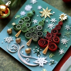 Festive Christmas Tree Greeting Cards 