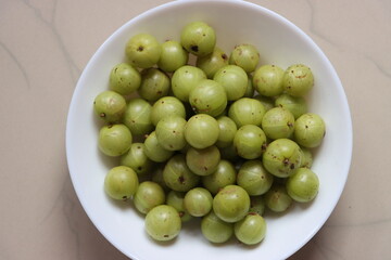 Indian Gooseberry or phyllanthus emblica fruits 