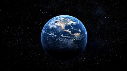Obraz premium Earth at Night Stunning Panoramic Space View High Resolution Planet Image