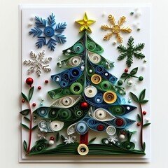 Festive Christmas Tree Greeting Cards 