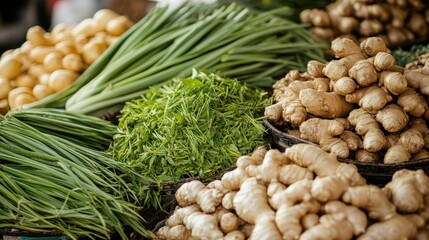 Fresh Produce at a Market Stall