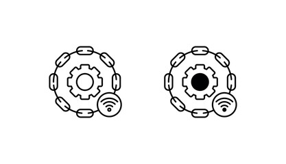 Supply Chain icon design with white background stock illustration