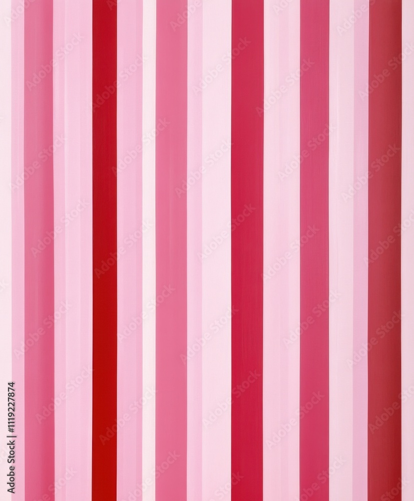 Poster a vibrant pattern of vertical stripes in shades of pink and red, creating a lively and modern visual