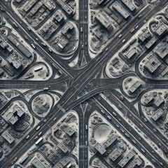 illustration of a road junction