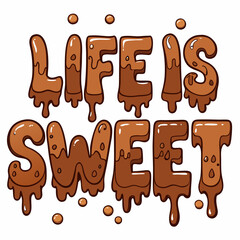 illustration of a boy eating chocolate