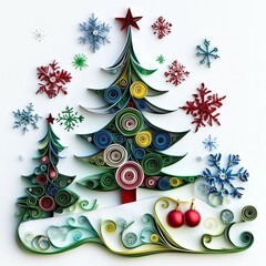 Beautifully Designed Christmas Tree-Themed Greeting Cards