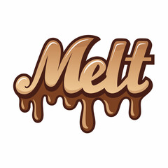 sticker design of Melt in Chocolate background
