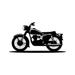  Vintage Motorcycle & Motorbike Bike Ride Silhouette | Biker & Rider Vector Icon Illustration
