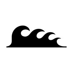 Ocean Waves Silhouette | Sea & Surfing Vector