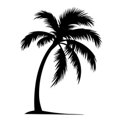Palm Tree Silhouette | Tropical Beach & Summer Vector