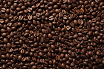 Obraz premium a close up of a pile of coffee beans with a white background