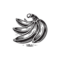 Banana Silhouette - Illustration of Banana - Minimalist Banana Vector.