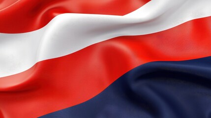 Fototapeta premium A flag with red, white and blue stripes