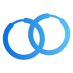 hoop earrings Gradient icon