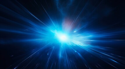 Artistic Lens Flare Background - Abstract and Beautiful Anamorphic Flare in Blue and Black