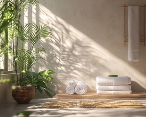 Mindful Living Aesthetic, Holistic Healing Journey, Mindful self-care and wellness, Minimalist Bathroom for Mindful Self-Care and Wellness