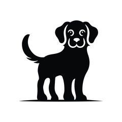 A cute dog cub icon vector art illustration
