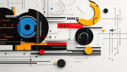 Abstract Geometric Design with Vibrant Colors