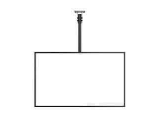 Outdoor digital ceiling mounted display screen mockup template, 3d illustration.