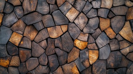 Dry Wood Chips with Each Piece Showcasing Background Pattern