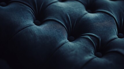 Obraz premium A close up of a blue velvet couch