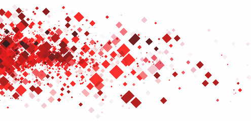 Abstract red and white diamond-shaped pattern background.