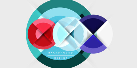 Fototapeta premium Target circle geometric abstract shapes. Vector Illustration For Wallpaper, Banner, Background, Card, Book Illustration, landing page
