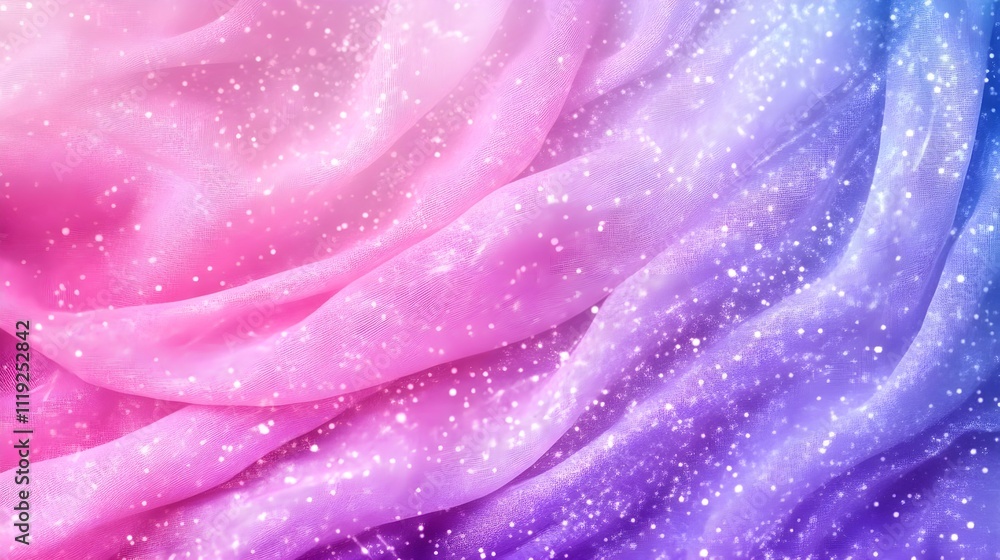 Aufkleber elegant flowing fabric background with sparkles abstract art soft colors digital design close-up vie