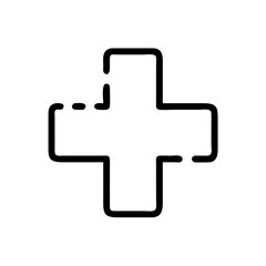Fototapeta premium Medical Cross Icon - Healthcare, Emergency, First Aid, Medical Services, Health
