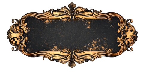 Ornate Gold and Black Decorative Frame Design
