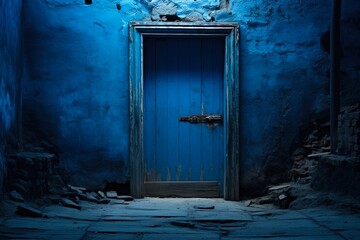 New Adventure Awaits: Open Blue Door Symbolizes Mystery and Magic