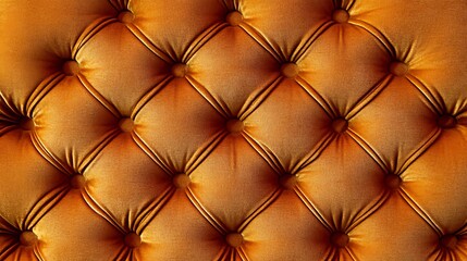 Naklejka premium A close up of a brown leather couch with a patterned design