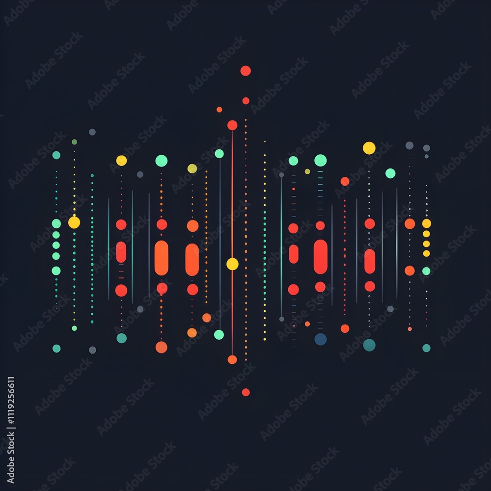 Poster dynamic data visualization art abstract environment digital graphics modern concepts