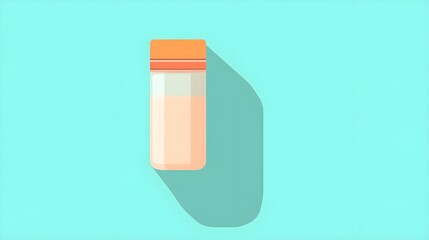 Health drink bottle studio digital illustration bright background top view modern design concepts