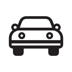 Obraz premium Car vector icon isolated on white.