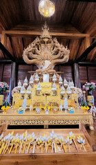 Wooden buddha carving