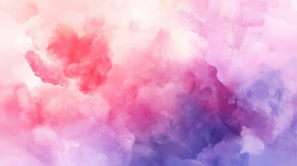 Fototapeta premium Abstract Watercolor Painting Pink Purple Hues