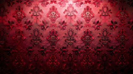 Red damask pattern background texture. (1)