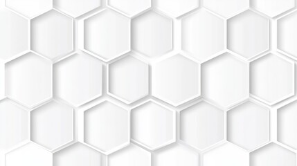 A seamless pattern of white hexagons creating a modern, textured background.